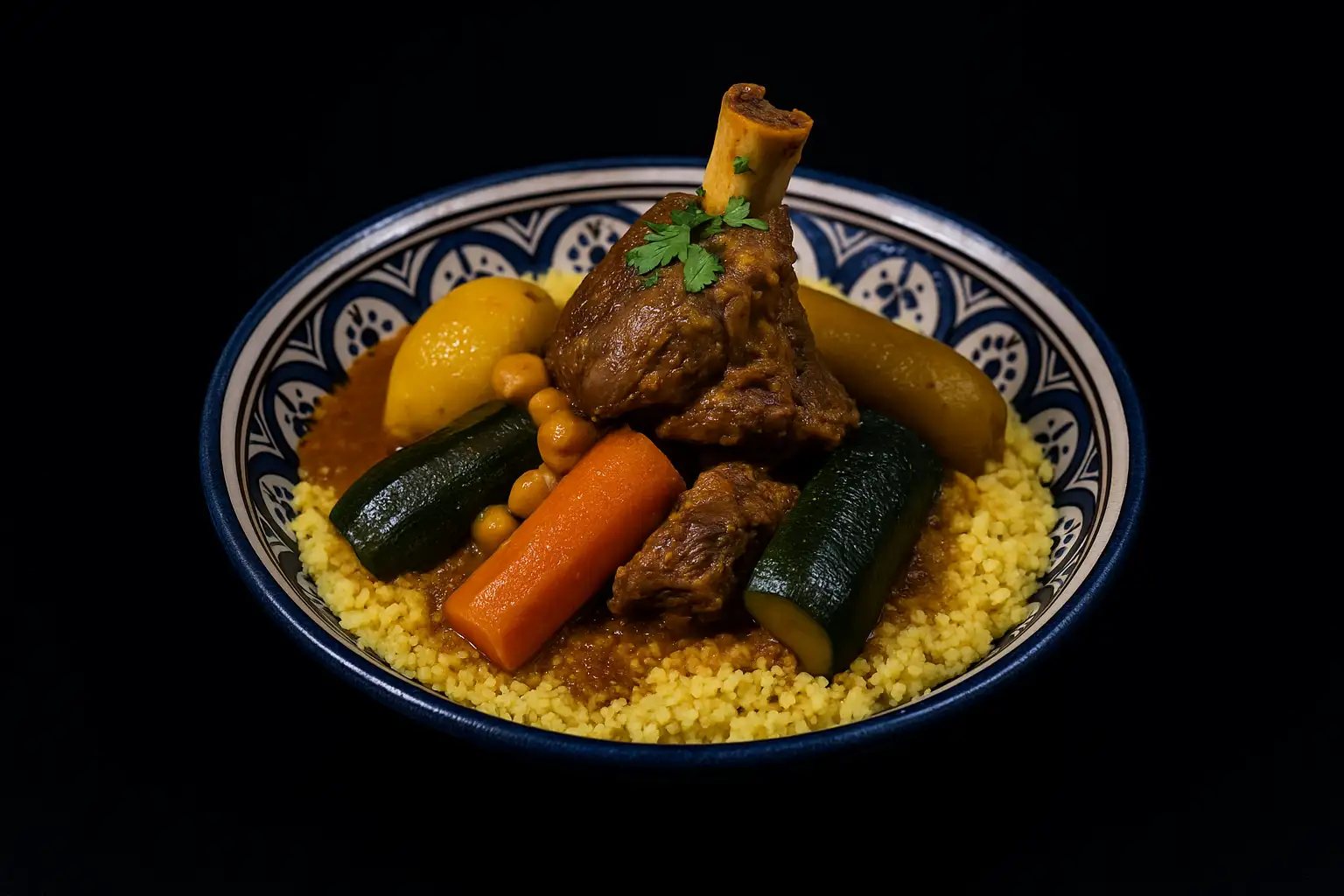 Couscous agneau légumes – spécialité marocaine